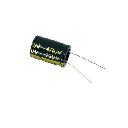 470uf 100V 20% 105 deg. C Radial Lead Aluminum Electrolytic Capacitor 2-pack