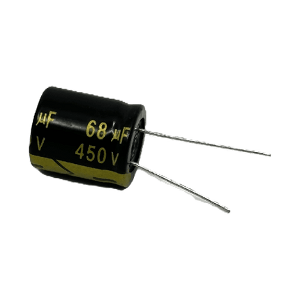 68uf 450V 20% 105 deg. C Radial Lead Aluminum Electrolytic Capacitor 2-pack