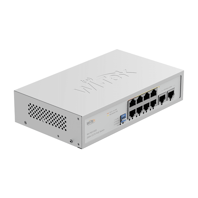8FE+2GE 100W PoE Switch, supports 250m PoE Transmit, 60W on ports 1-2