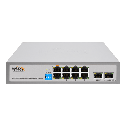 8-port 250 Meter Long Range PoE+ Network Switch