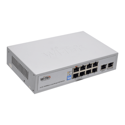 8-port 250 Meter Long Range PoE+ Network Switch