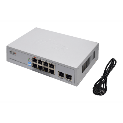 8-port 250 Meter Long Range PoE+ Network Switch