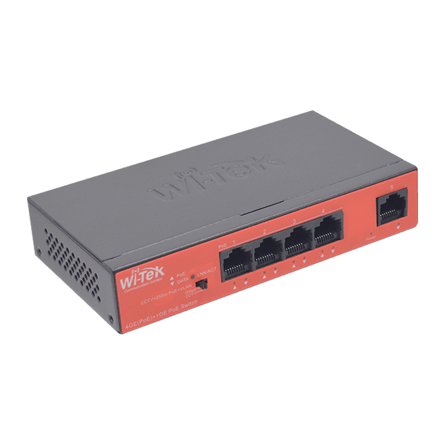 5-port PoE+ Gigabit Ethernet Switch with Optional Enhanced CCTV Mode