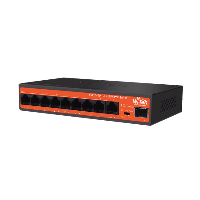 9-Port PoE+ Gigabit Ethernet Switch with Optional Enhanced CCTV Mode