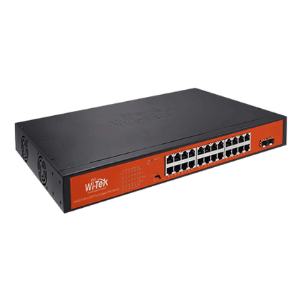 24-port PoE+ Gigabit Ethernet Switch with 2 x SFP Uplink Ports