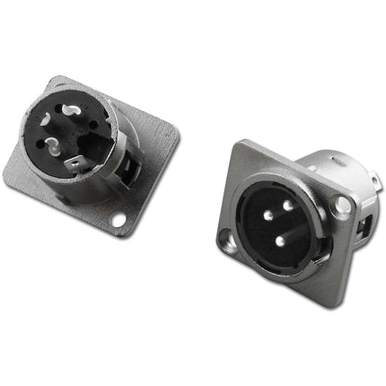 3‑Pin XLR Chassis‑Mount Mic Connector Plug