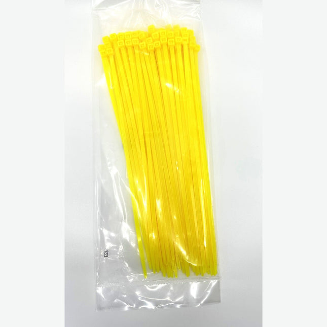 11" YELLOW 50 lb. Cable Ties, 100/pkg.