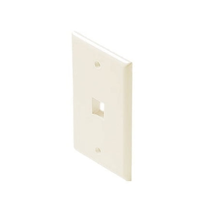 1-Port Keystone Faceplate Light Ivory