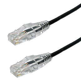 7ft Black Cat 6 Mini Patch Cable