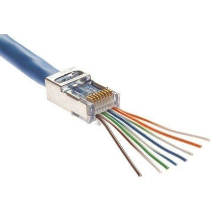 Cat5E RJ45 Shielded Feed-thru Modular Plug