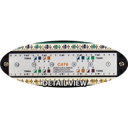 CAT6 12 Port, 110 IDC Patch Panel - 1U