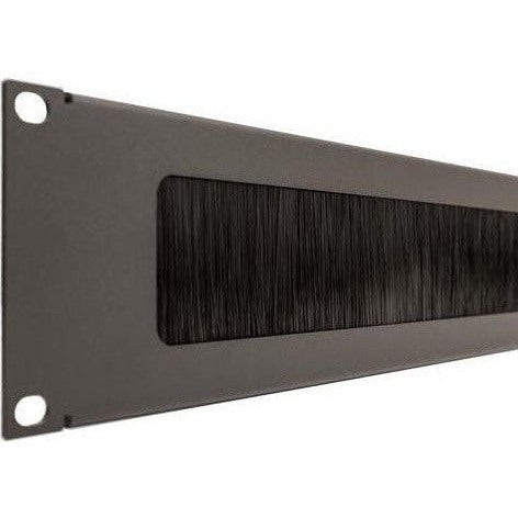 1U Network Brush Panel, 19” Rack Mount
