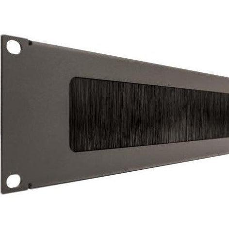 1U Network Brush Panel, 19” Rack Mount