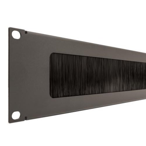 2U Network Brush Panel, 19” Rack Mount