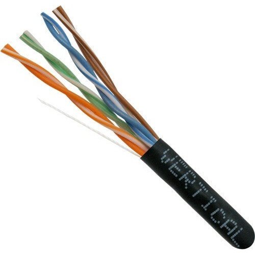 Bulk Cat 5e UTP Riser Cable, Black 1000' Box