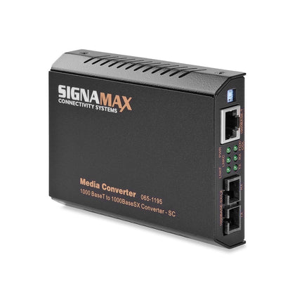 High-performance 1000T to 1000LX Media Converter SC/SM, 10 km - Signamax FO-065-1197 | Reliable Fiber Optic Solutions