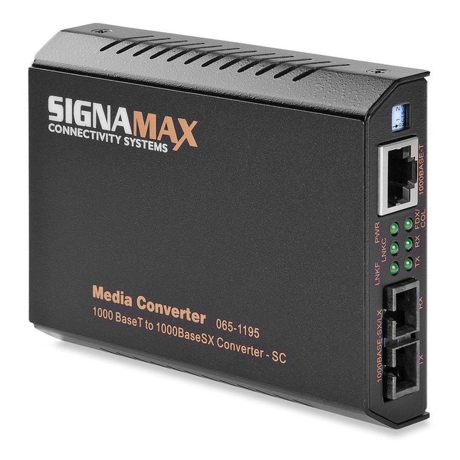 High-Quality 1000T to 1000SX Media Converter SC/MM - Signamax FO-065-1195 | Reliable Fiber Optic Solutions