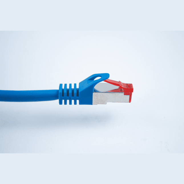 6-in Cat 6A SHIELDED Blue Patch Cable