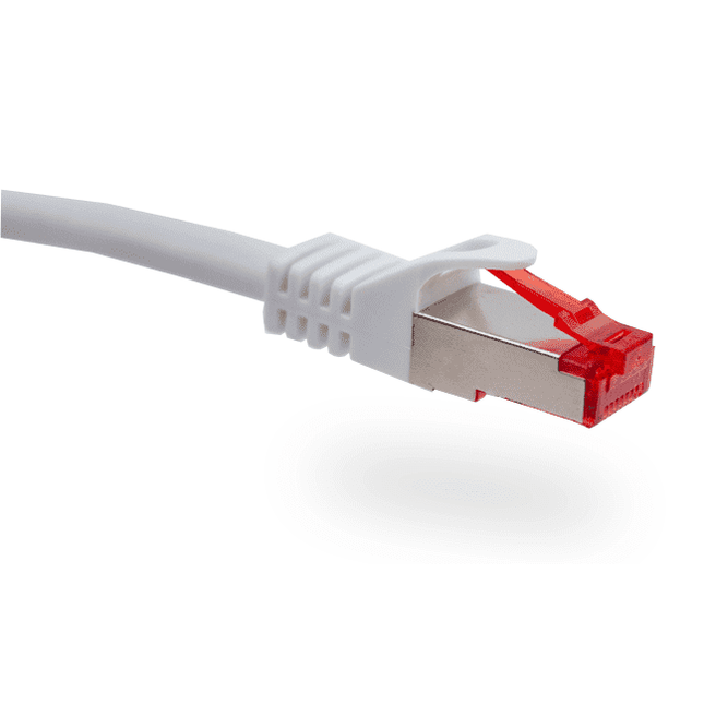 6-in Cat 6A SHIELDED White Patch Cable