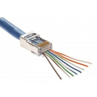 EZ-RJ45 Cat5e/6 Shielded Modular Plugs w/Internal Ground, 10/pkg.