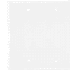 Double Gang Blank White Wallplate