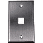 1-Port Stainless Steel Wall Plate