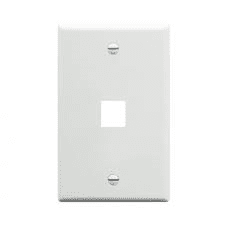 1-Port White Wall Plate