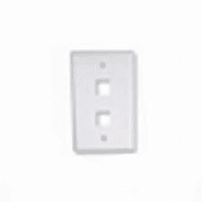 2 Port Keystone Wallplate - Ivory