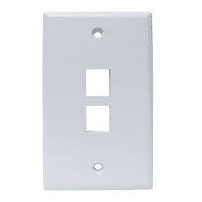 2 Port Keystone Wallplate - Almond