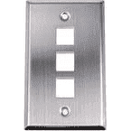 3-Port Stainless Steel Wall Plate