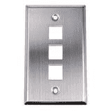3-Port Stainless Steel Wall Plate