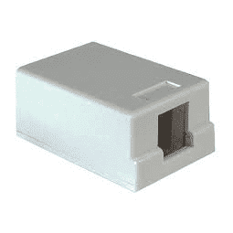 1 Port Keystone Surface Box - Ivory