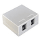 2 Port White Surface Box