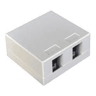 2 Port White Surface Box