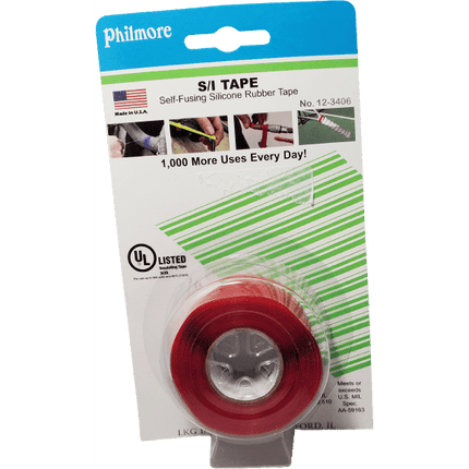 Philmore 12-3406, S/I Tape, Self-Fusing Silicone Rubber Tape, RED