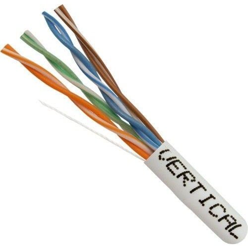 Vertical Cable Bulk Cat 5e UTP Riser Cable, White 1000' Box