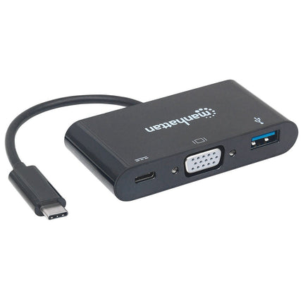 USB-C to VGA 3-in-1 Docking Converter with Power Delivery