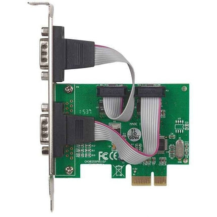 Serial PCI Express Card - Two DB9 Ports; Fits PCI Express x1, x4, x8 and x16 Lane Buses