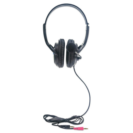 Lightweight Computer Stereo Headphones with Boom Microphone