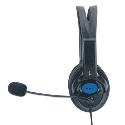 Lightweight Computer Stereo Headphones with Boom Microphone