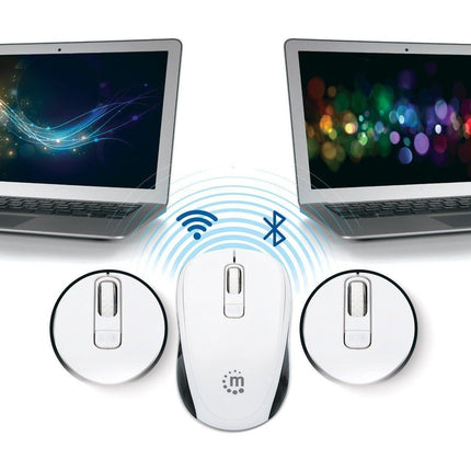 Dual-Mode Mouse Bluetooth® 4.0, 2.4 GHz Wireless White