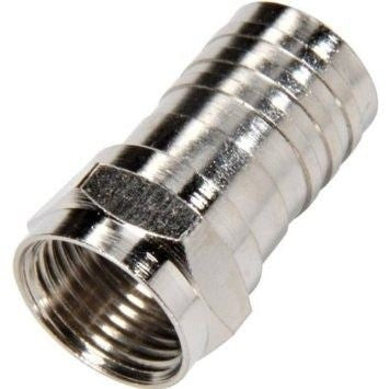 F Crimp Plug RG6 Long Barrel Connector