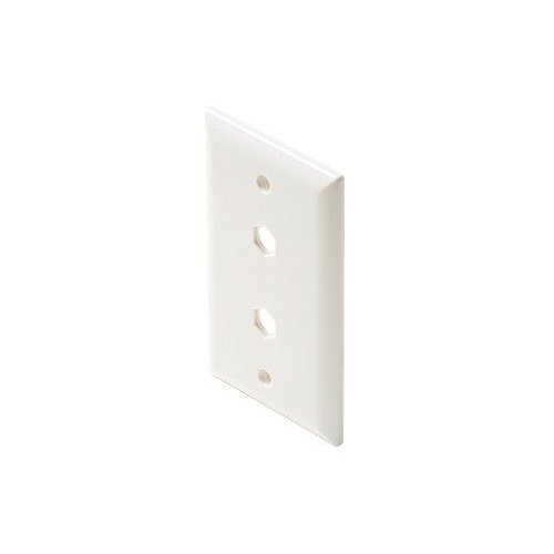 TV White 2-Hole Wall Plate