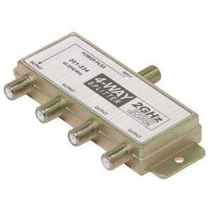 4-Way Satellite Splitter - Antenna Splitter - F Connector to F Connector