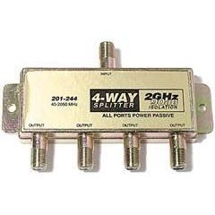 4-Way 2.4GHz 90dB Power Pass Satellite Splitter