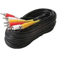 6ft 3-RCA Composite A/V Cable with Nickel 3X Shielded