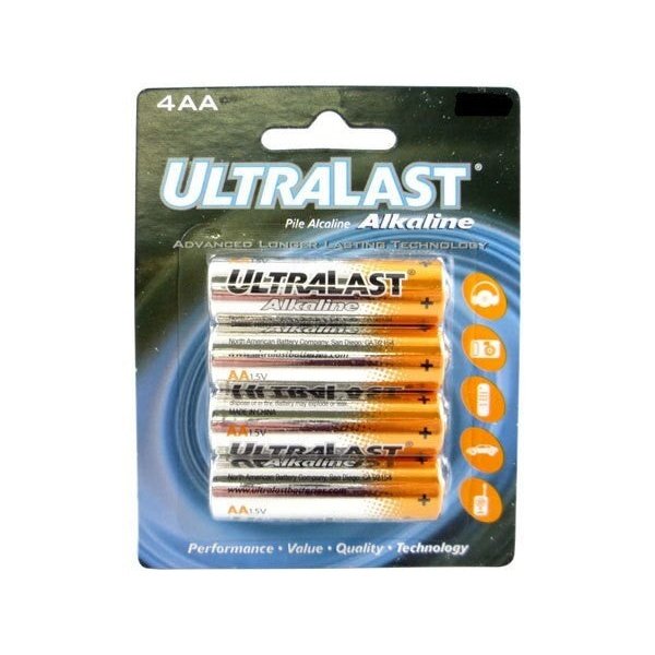 Ultralast AAA Alkaline Battery, 4/pkg.
