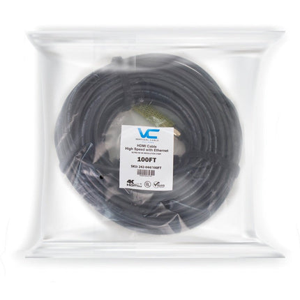 100 ft. HDMI 2.0 Cable with Amplifier, Type A Gold Plated with Ethernet Support