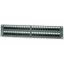 Cat 3 Modular-Telco Patch Panel; 24-Port, High Impact Thermoplastic, 19 inch Rack Mount