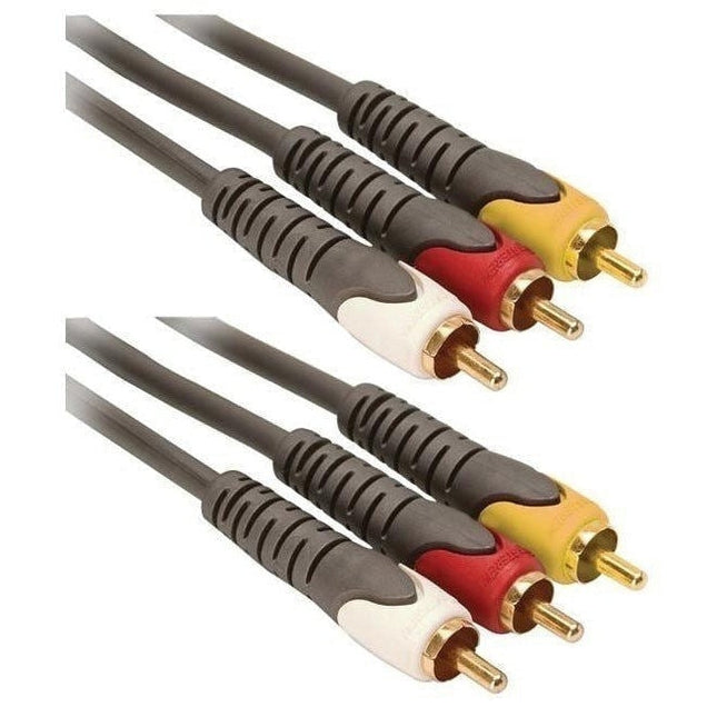 6ft 3-RCA Composite A/V Cable, Home Theater Quality